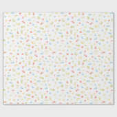 Papier Cadeau Couleurs primaires Confetti Papier d'enveloppement (Plat)