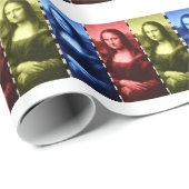 Papier Cadeau Couleurs primaires Mona Lisa Poster de animal (Coin rond)