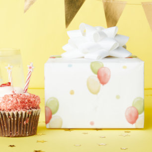 Papier Cadeau Couleurs primaires Papier d'enveloppement des ball