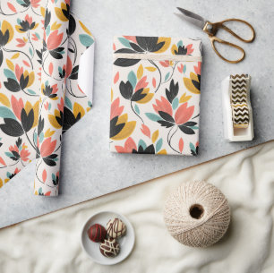 Papier Cadeau Couleurs Rétro