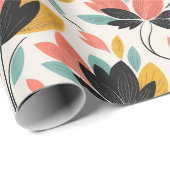 Papier Cadeau Couleurs Rétro  (Coin rond)