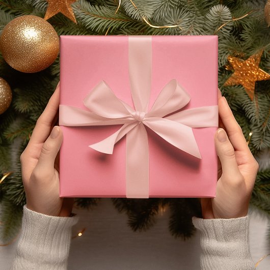 Papier Cadeau Couleurs tendance - Couleur rose pastèque - Roulea