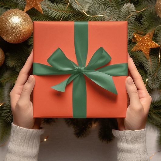 Papier Cadeau Couleurs tendance - Couleur rouge flamme - Rouleau