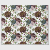 Papier Cadeau Couleurs tendance motif floral (Plat)