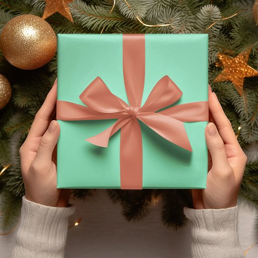 Papier Cadeau Couleurs Tendances - Couleur Vert Minty - Rouleau