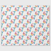 Papier Cadeau Couleurs Vives 67 Sans Signification Blanche (Plat)