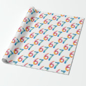 Papier Cadeau Couleurs Vives 67 Sans Signification Blanche (Déroulé)
