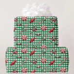 Papier Cadeau Country Christmas Candy Green En vichy Cadeau<br><div class="desc">Country Christmas Candy Green En vichy Papier cadeau</div>
