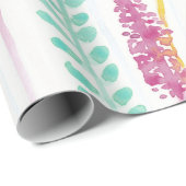 Papier Cadeau Country Cute Fleur sauvage Aquarelle Art (Coin rond)