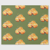 Papier Cadeau Coup de fraîcheur ! Oranges douche  (Plat)