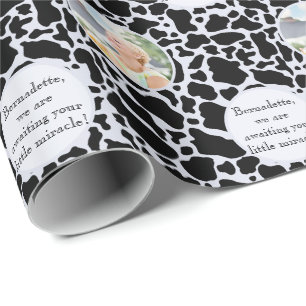 Papier Cadeau Coup de noir sur blanc bleu Imprimer Photo Sentime