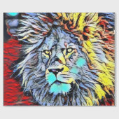 Papier Cadeau coup de pied couleur - lion king (Plat)