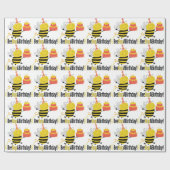 Papier Cadeau Coup de poing d'abeille par anniversaire (Plat)
