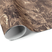 Papier Cadeau Coupage de texture florale Sepia de tournesol géan (Coin rond)