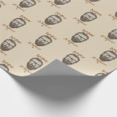 Papier Cadeau Coupe & Coiffure Retro Graphisme de Salon de Coiff (Coin)