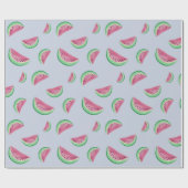 Papier Cadeau Coupe d'aquarelle de pastèque (Plat)
