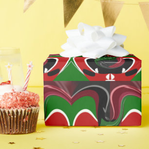 Papier Cadeau Coupe de café Kenya Drapeau Hakuna Matata