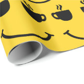 Papier Cadeau Coupe de café sourire (Coin rond)