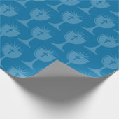 Papier Cadeau Coupe de communion bleu gras première communion sa (Coin)