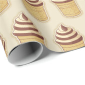 Papier Cadeau Coupe de glace deux saveurs (Coin rond)