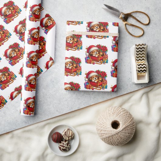 Papier Cadeau Coupe de Noël à quatre (Artisanat)