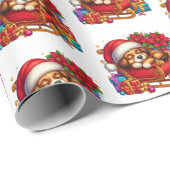 Papier Cadeau Coupe de Noël à quatre (Coin rond)