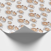 Papier Cadeau Coupe Motif de Cappuccino en toute transparence (Coin)