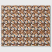 Papier Cadeau Coupe Motif de Cappuccino en toute transparence (Plat)