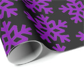 Papier Cadeau Coupe pourpre sur le noir (Coin rond)