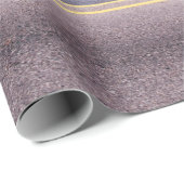 Papier Cadeau Coupe verte sur route asphaltée grise (Coin rond)