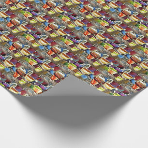 Papier Cadeau Coupes de café Purple Abstrait Motif d'aquarelle