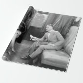 Papier Cadeau Couple assis ensemble dans un compartiment d'un tr (Déroulé)