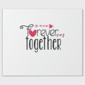 Papier Cadeau Couple Cadeau Forever Ensemble (Plat)