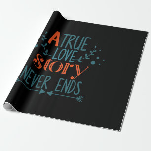 Papier Cadeau Couple Cadeau Une véritable histoire d'amour