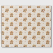 Papier Cadeau Couple castor mignon (Plat)