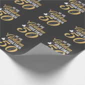 Papier Cadeau Couple d'or 50 ans 50e Mariage (Coin)
