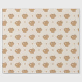 Papier Cadeau Couple d'ours Brown mignon (Plat)