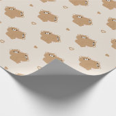 Papier Cadeau Couple d'ours Brown mignon (Coin)