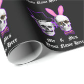 Papier Cadeau couple gothique mariage (Coin rond)