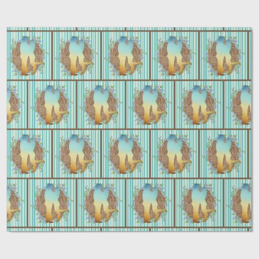 Papier Cadeau Couple Occidental En Cuir Et Arrière - plan En Fra (Plat)