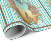 Papier Cadeau Couple Occidental En Cuir Et Arrière - plan En Fra (Coin rond)