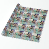 Papier Cadeau Couple Rétro Vintage (Déroulé)