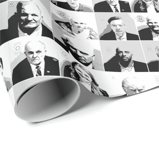 Papier Cadeau Coups de feu de la codéfense de Trump (Coin rond)