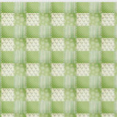 Papier Cadeau Coupure de style rétro vert jaune écru patchwork