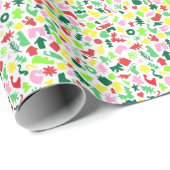 Papier Cadeau Coupures de papier de vacances (Coin rond)