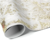 Papier Cadeau Courbe sur l'arbre à neige (Coin rond)