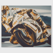 Papier Cadeau Coureur de moto (Plat)