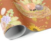 Papier Cadeau Coureur de table de Pâques (Coin rond)