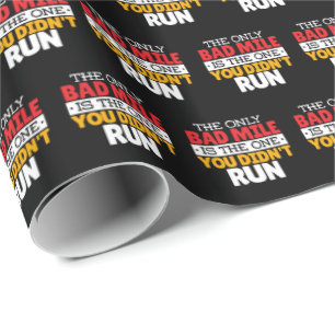 Papier Cadeau Coureur - Drôle Mille Mille À Courir Citation