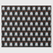 Papier Cadeau Coureur par temps froid - Courir est neige beaucou (Plat)